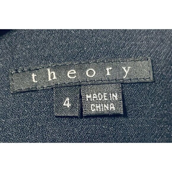 Theory Mini Skirt Womens 4 Pleated Charcoal Gray Ombre Wool Y2K - Picture 4 of 6